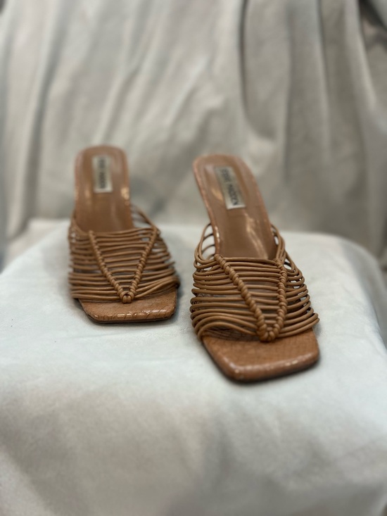 Steve Madden Shoes - Steve Madden Tan Woven Rope Mule Sandals